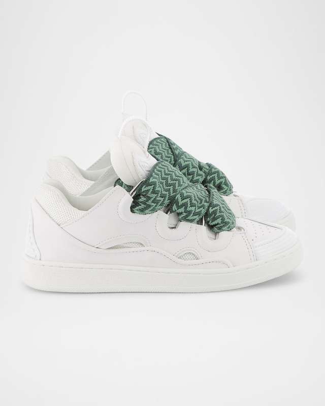 Kid's Curb Leather Trainer Sneakers